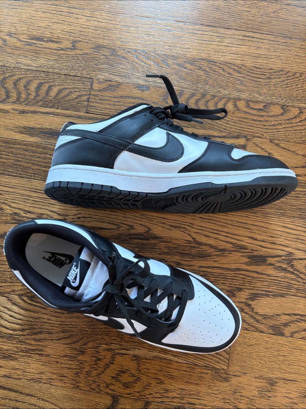 Nike Panda Dunk’s Men’s Black and White Low-retro Top Sneakers, 13